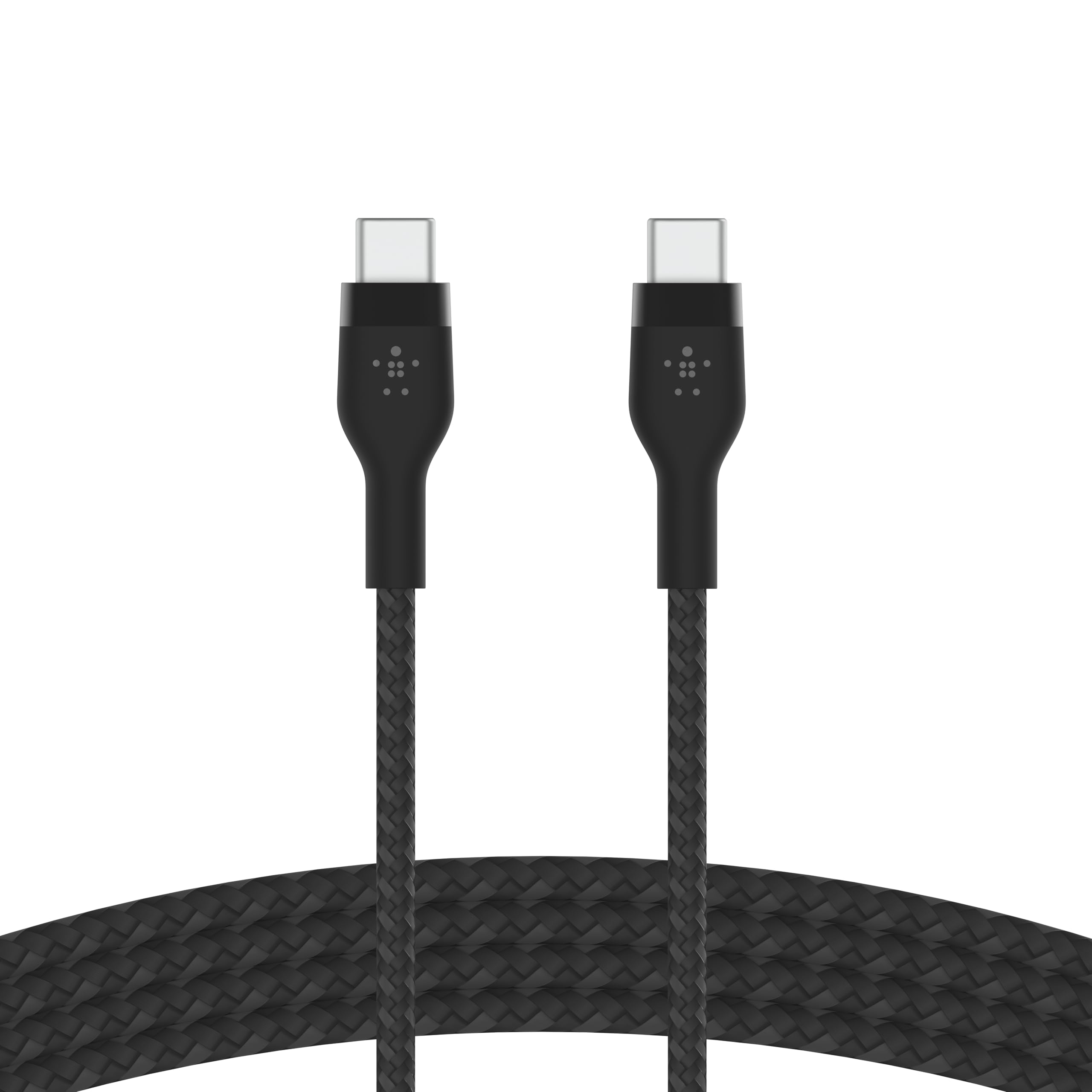 Belkin Apple Certified USB C To C Fast Charging Cable Type C Cable, Charge And Sync Ultra Flexible Silicone, Double Nylon Braided Cable, 60W PD, USB-IF Certified 3.3 Feet (1M) – Black