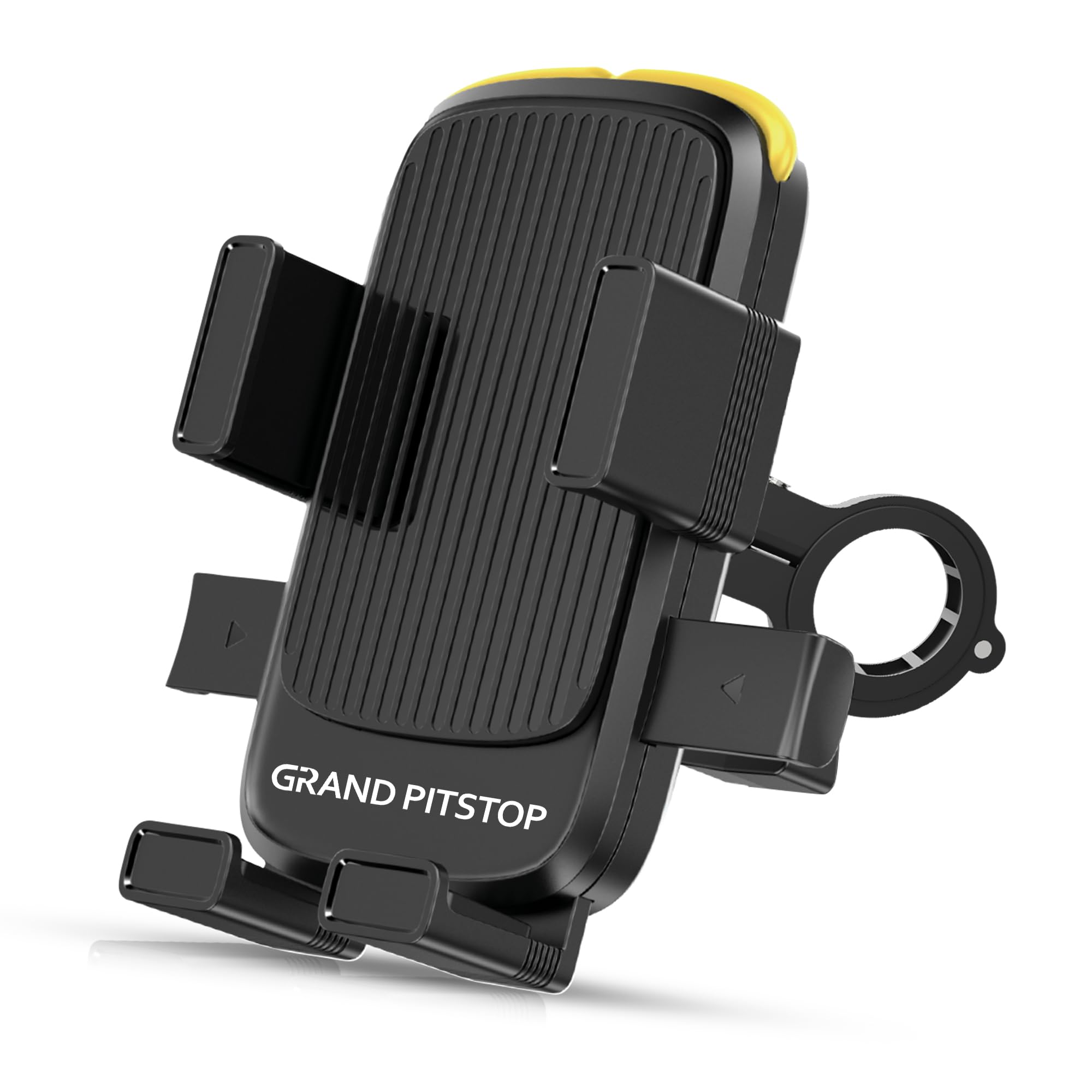 GRAND PITSTOP B1 360° Rotational Mobile Holder for Bikes with Anti-Theft, Motorcycle Handlebar Mounts for Maps and Navigation, Bike Mobile Holder with One Click Locking, Firm Gripping, Anti Shake
