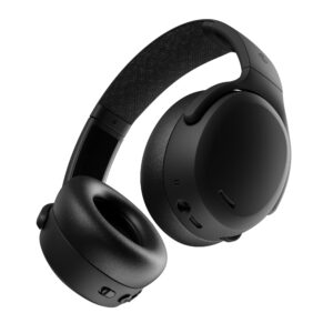 Skullcandy Crusher ANC 2 Wireless Bluetooth Over-Ear Headphones with Active Noise Cancellation, Adjustable Sensory Bass, 50Hr Battery, 40 mm Drivers, Multipoint Pairing, Built-in Mic – Black