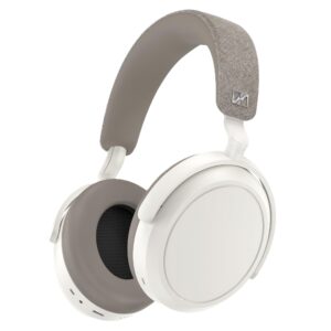 Sennheiser Momentum 4 Wireless Over Ear Headphones, German Design, ANC, 60h Battery, Customizable Sound, 4 Digital Mics for Crystal-Clear Calls, Multipoint Connectivity, 1 Yr Warranty, White